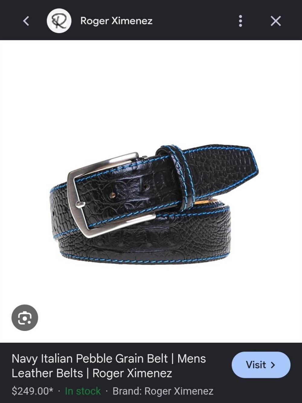Roger Ximenez Genuine Italian Calf Belt